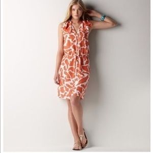 LOFT 100% silk printed dress